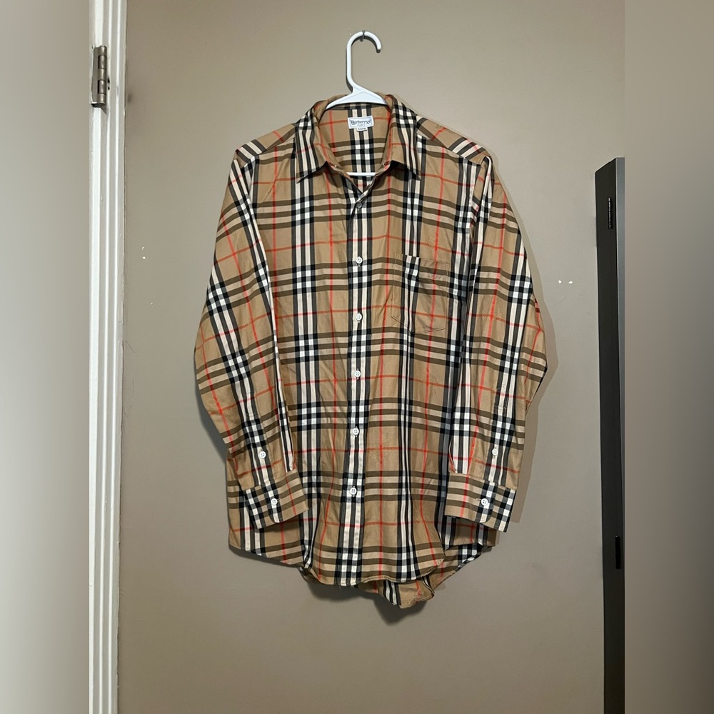 Vintage Distressed Burberry Button-Down